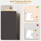 Comodino da 3/4 Cassetti per Camera da Letto, Comodino a 3 Cassetti con Ampio Spazio Contenitore, Piccolo Comò Moderno per Ingresso