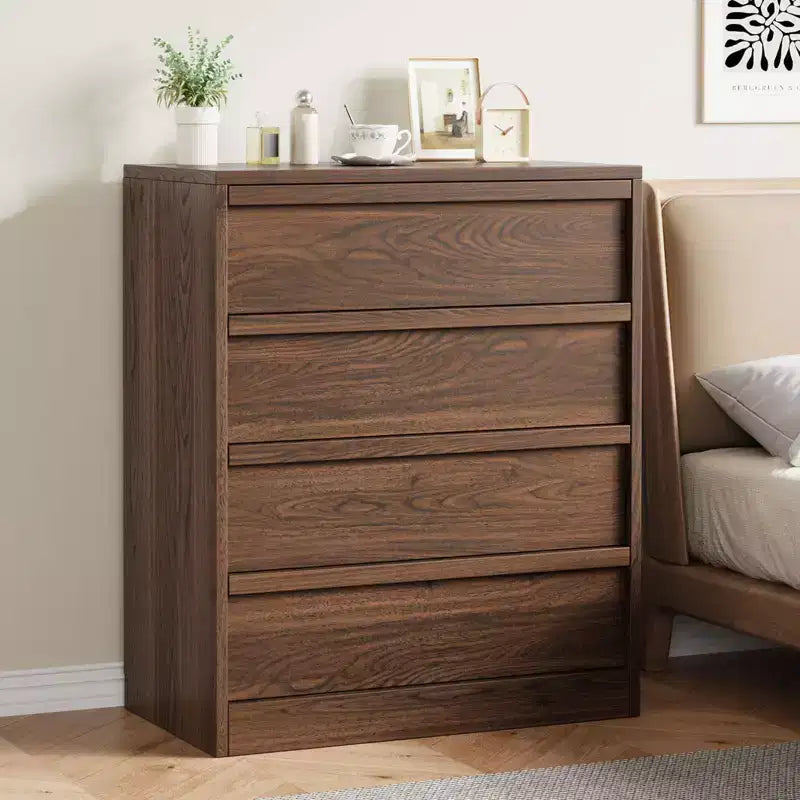 Comodino da 3/4 Cassetti per Camera da Letto, Comodino a 3 Cassetti con Ampio Spazio Contenitore, Piccolo Comò Moderno per Ingresso