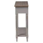 Consolle in stile provenzale Edouard con 1 cassetto - Bianco/Marrone chiaro - Mobile elegante per ingresso, Design sottile
