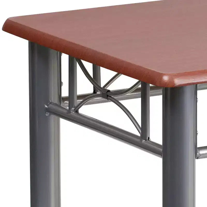 Tavolino con piano laminato e struttura in acciaio