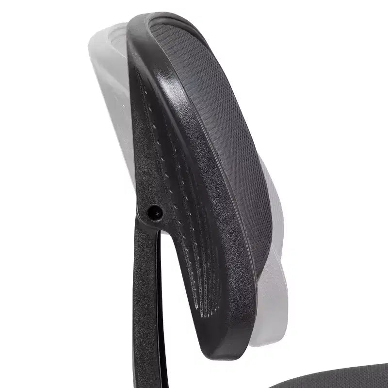 Sedia da ufficio girevole con schienale a rete di altezza media, con schienale e braccioli girevoli