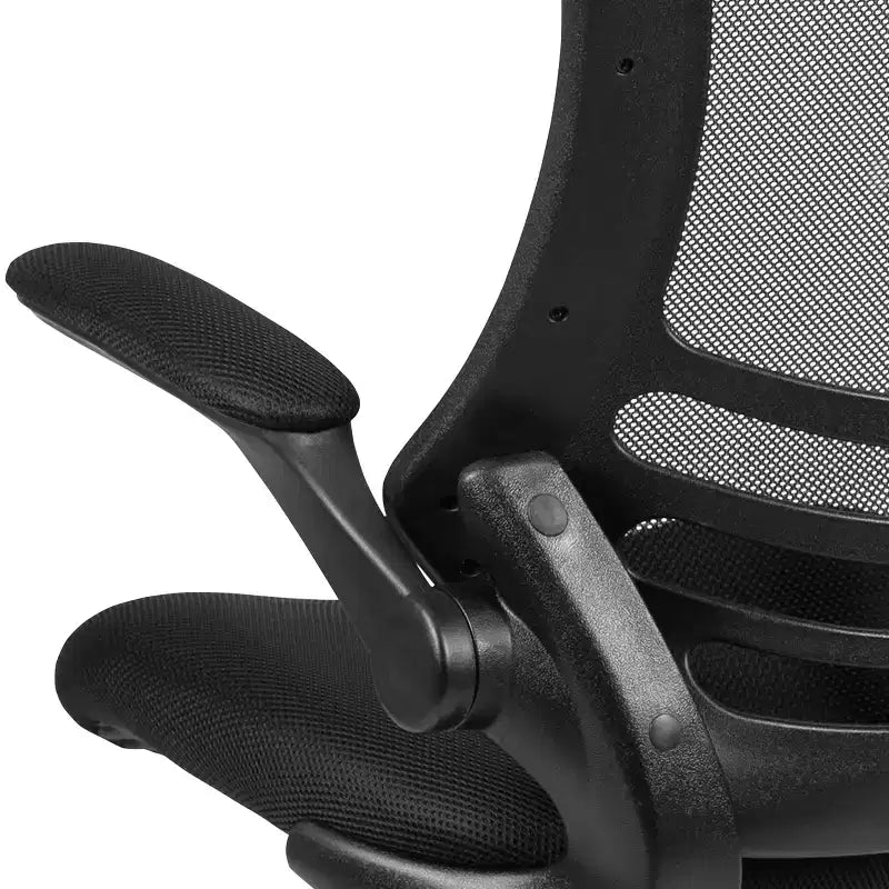 Sedia da ufficio ergonomica girevole in rete a schienale medio con braccioli ribaltabili