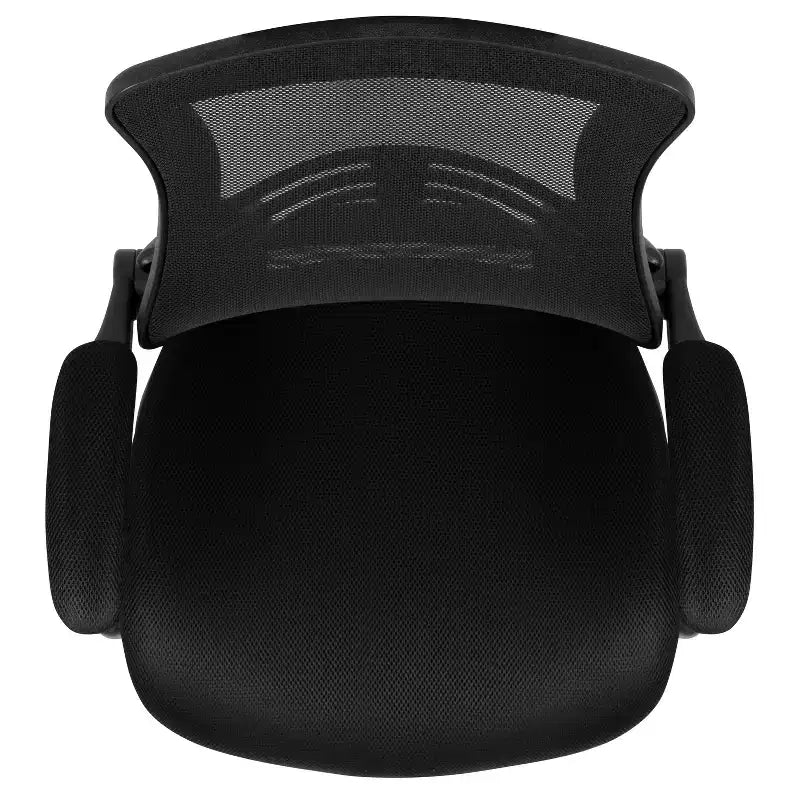 Sedia da ufficio ergonomica girevole in rete a schienale medio con braccioli ribaltabili