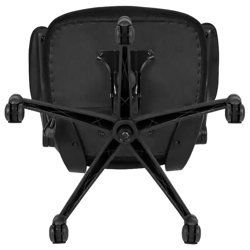 Sedia da ufficio ergonomica girevole in rete a schienale medio con braccioli ribaltabili