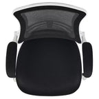 Sedia da ufficio ergonomica girevole in rete a schienale medio con braccioli ribaltabili
