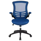 Sedia da ufficio ergonomica girevole in rete a schienale medio con braccioli ribaltabili