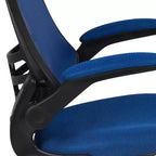 Sedia da ufficio ergonomica girevole in rete a schienale medio con braccioli ribaltabili