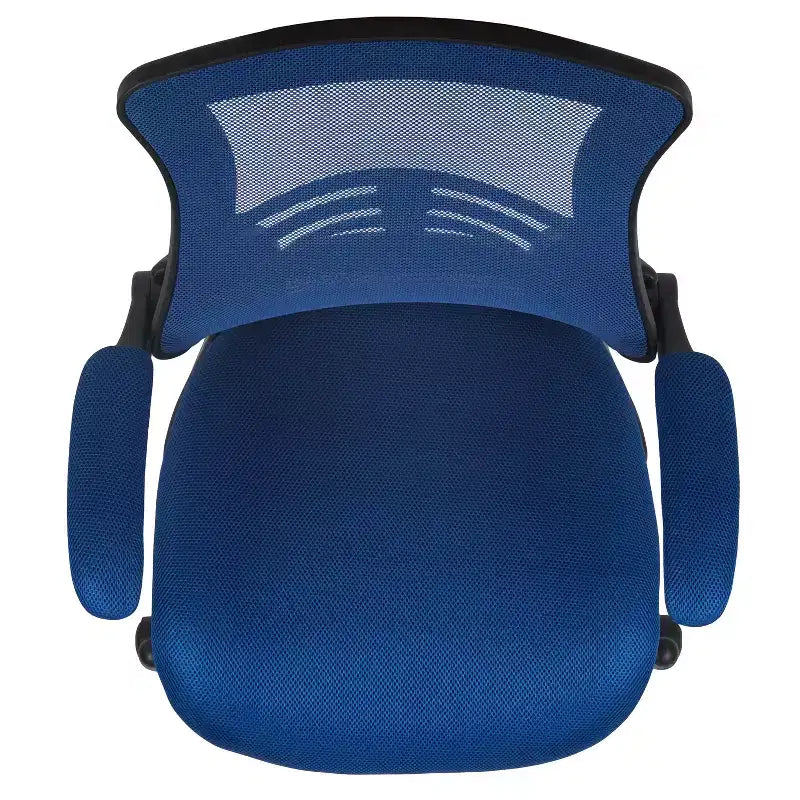 Sedia da ufficio ergonomica girevole in rete a schienale medio con braccioli ribaltabili